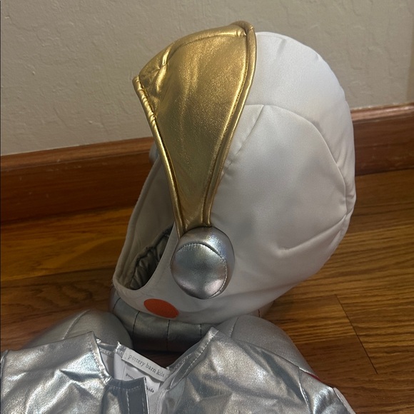 Pottery Barn Kids Silver Spacesuit Astronaut Costume & HELMET SET - Picture 7 of 15